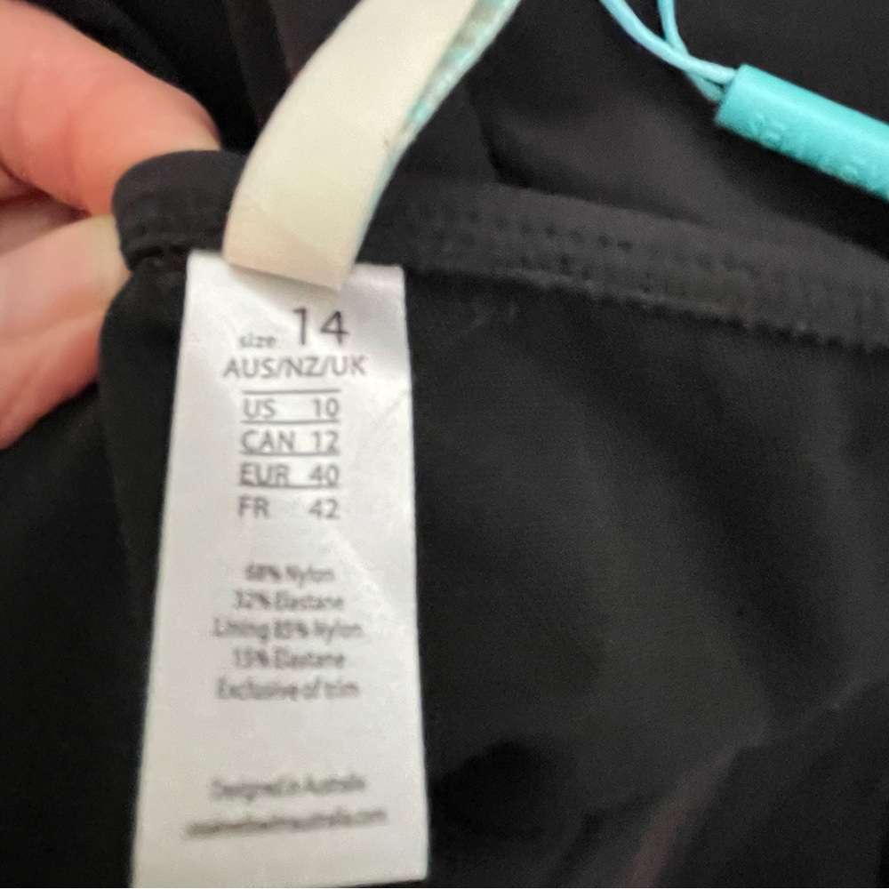 Sea Level Australia Swimsuit Sz 10 Longline Black One Piece Dark Romance NWT - Picture 11 of 11